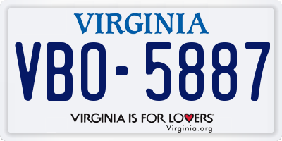 VA license plate VBO5887