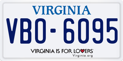VA license plate VBO6095