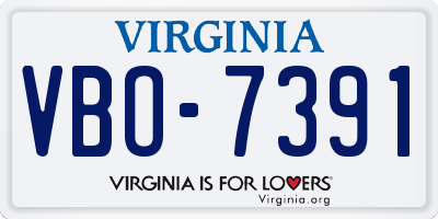 VA license plate VBO7391