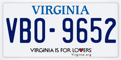 VA license plate VBO9652
