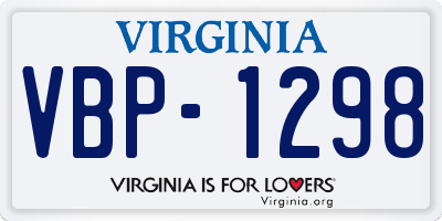VA license plate VBP1298