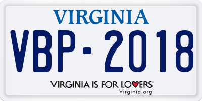 VA license plate VBP2018