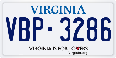 VA license plate VBP3286