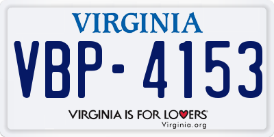 VA license plate VBP4153