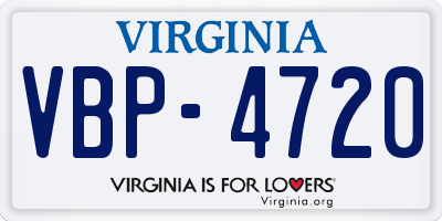 VA license plate VBP4720