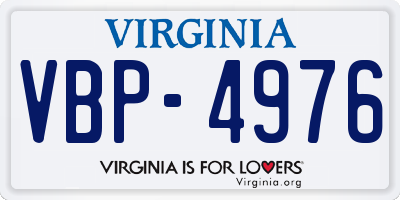 VA license plate VBP4976