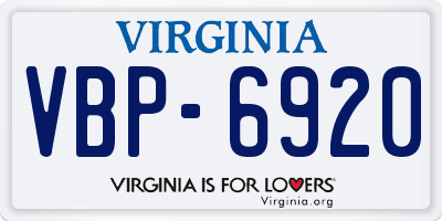 VA license plate VBP6920