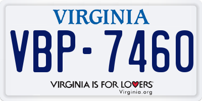 VA license plate VBP7460