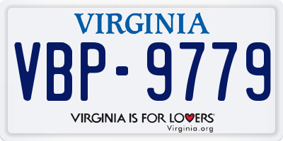 VA license plate VBP9779