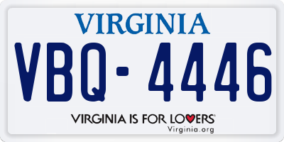 VA license plate VBQ4446