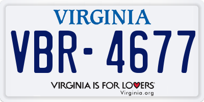 VA license plate VBR4677