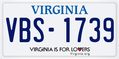 VA license plate VBS1739
