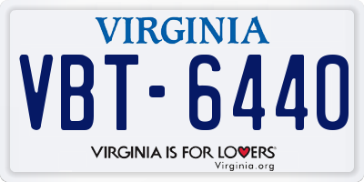 VA license plate VBT6440