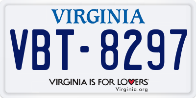 VA license plate VBT8297