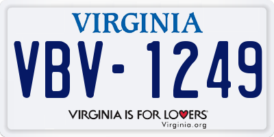 VA license plate VBV1249