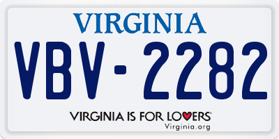 VA license plate VBV2282
