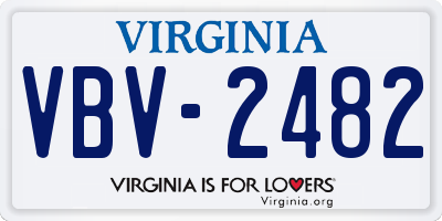 VA license plate VBV2482