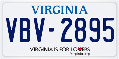 VA license plate VBV2895