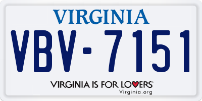 VA license plate VBV7151