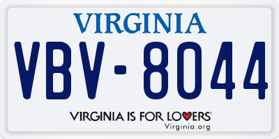 VA license plate VBV8044