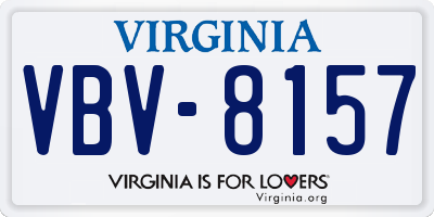 VA license plate VBV8157