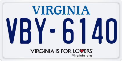 VA license plate VBY6140