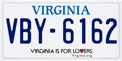VA license plate VBY6162