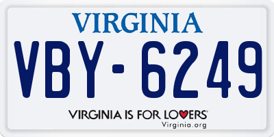VA license plate VBY6249