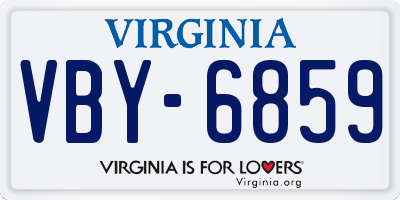VA license plate VBY6859