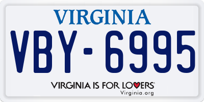 VA license plate VBY6995