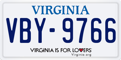 VA license plate VBY9766
