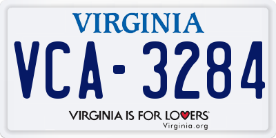 VA license plate VCA3284