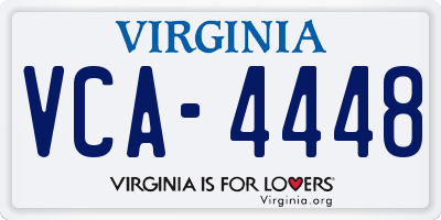 VA license plate VCA4448