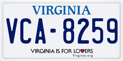 VA license plate VCA8259