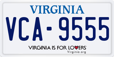 VA license plate VCA9555