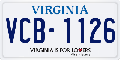 VA license plate VCB1126