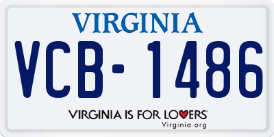 VA license plate VCB1486