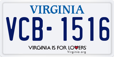 VA license plate VCB1516