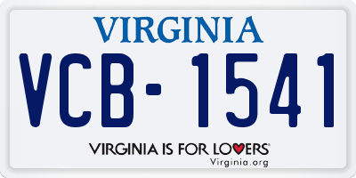 VA license plate VCB1541