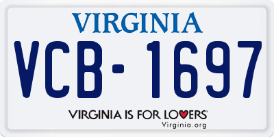 VA license plate VCB1697