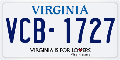 VA license plate VCB1727