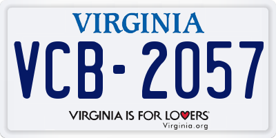 VA license plate VCB2057