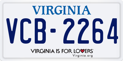 VA license plate VCB2264