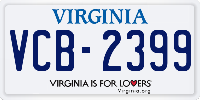 VA license plate VCB2399