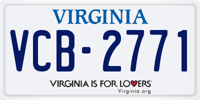 VA license plate VCB2771
