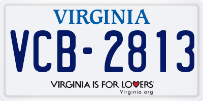 VA license plate VCB2813