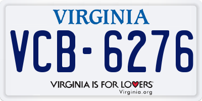 VA license plate VCB6276