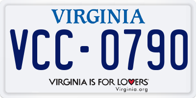 VA license plate VCC0790