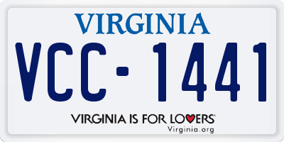 VA license plate VCC1441