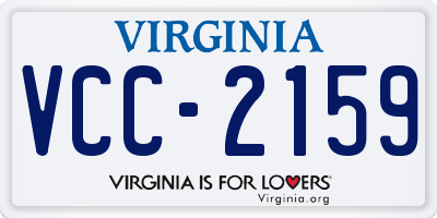 VA license plate VCC2159